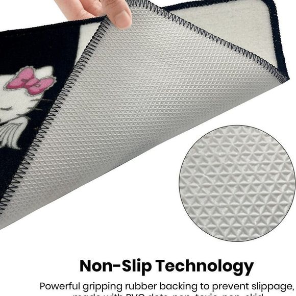 Cartoon Cat Bathroom Rug Hello Kitty Bath Mat 16x24 Inch - Picture 5 of 6